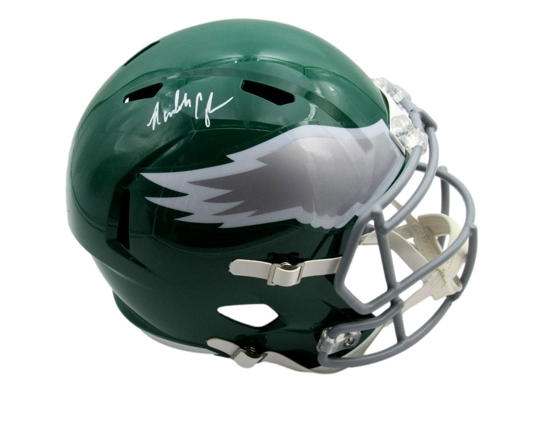 Randall Cunningham Signed Full-Size Speed Replica Helmet Eagles PSA/ DNA 191596 (1 of 4)