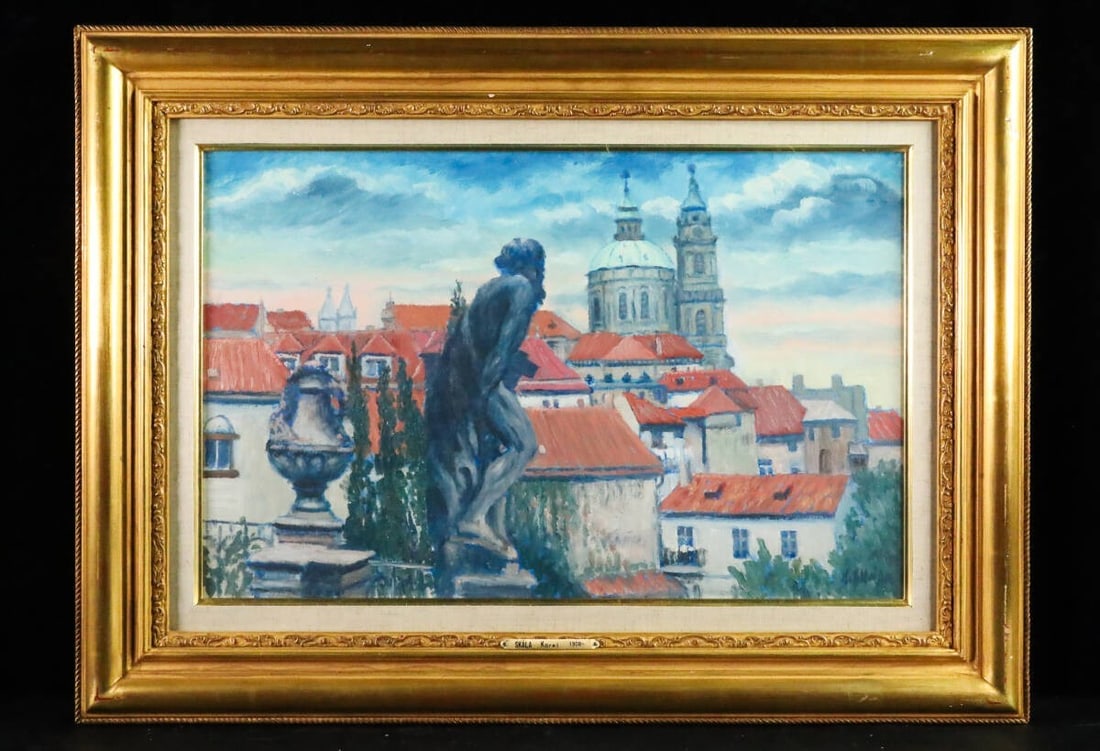Karel Skala Prague St Nicholas Church Oil Painting Czech Cityscape: Karel Skala Prague St Nicholas Church Oil Painting Czech Cityscape Item Specifics: Artist: Karel V. Skala Unit Of Sale: Single Piece Signed By: Karel V. Skala Signed: Yes Size: Medium Material: Canvas