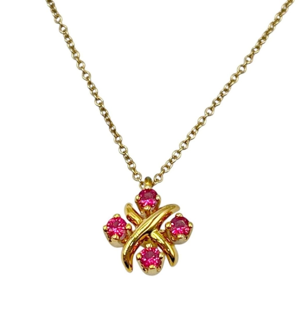 Jean Schlumberger Sixteen Stone Ruby Necklace 18k Yellow Gold Tiffany: Jean Schlumberger Sixteen Stone Ruby Necklace 18k Yellow Gold Tiffany Item Specifics: Closure: Spring Ring Occasion: Anniversary Birthday Christening Christmas Confirmation/Communion Engagement Gradua