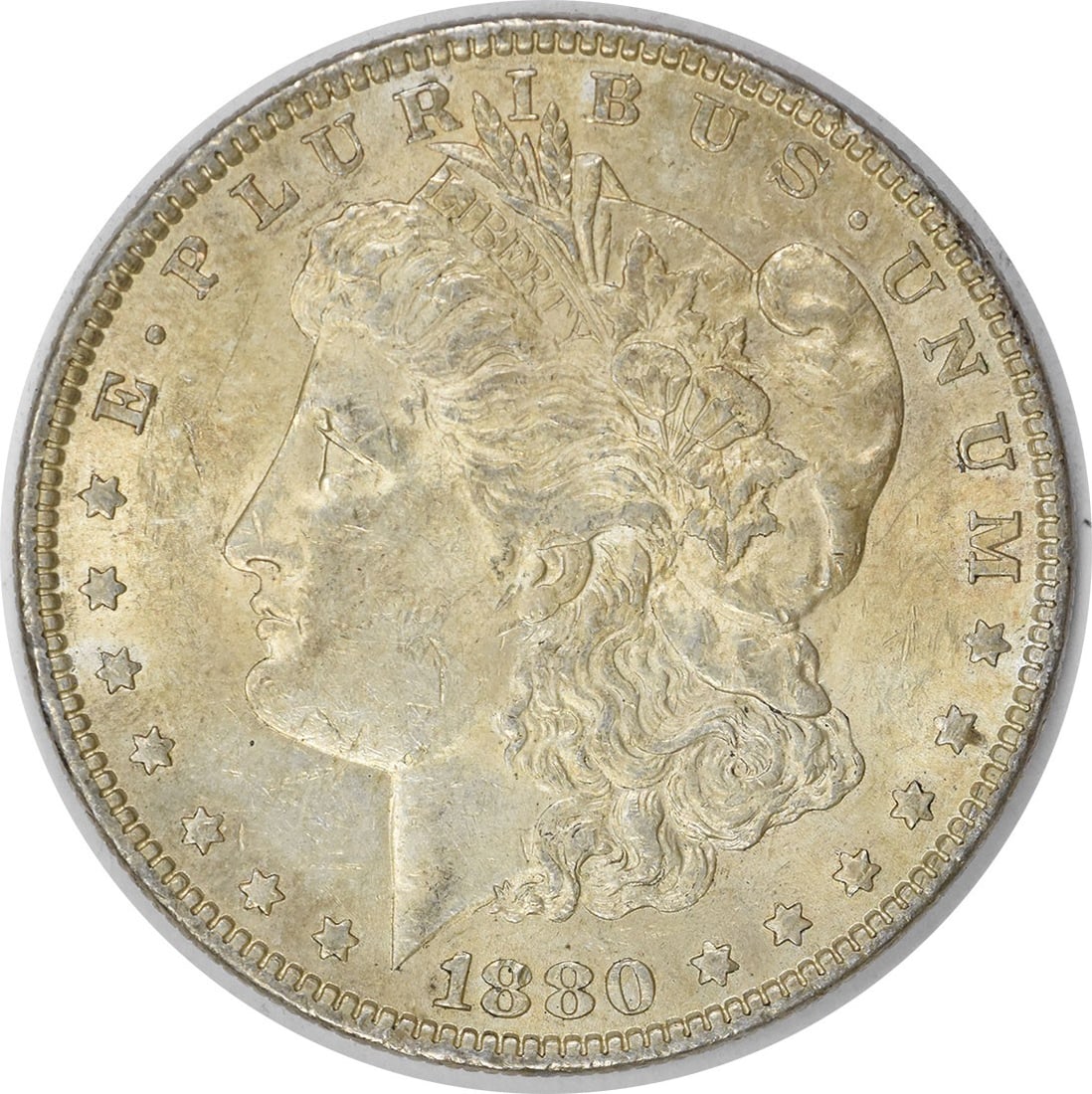 Silver Dollar Slider Uncertified AU 1880-O Morgan (1 of 2)