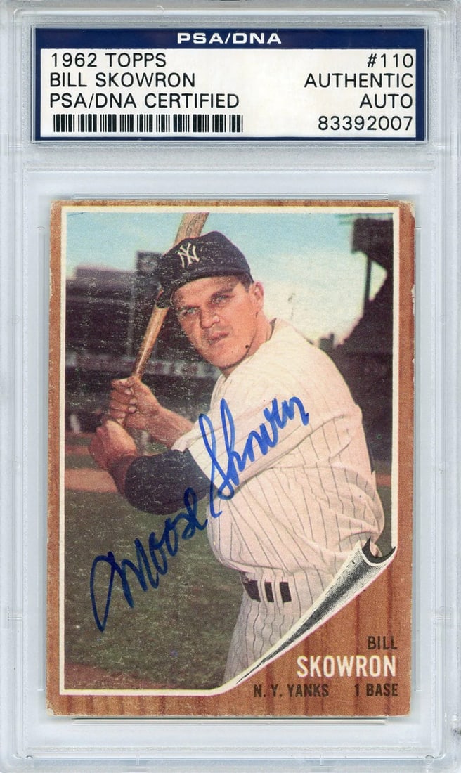 Bill Skowron Autographed 1962 Topps Card #110 (PSA) (1 of 2)