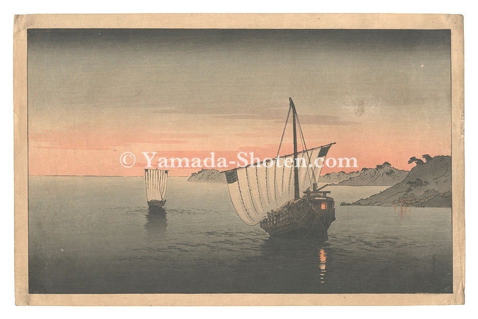 Meiji period woodblock print bay Kominato Oban Yoshimune II Japanese: Meiji period woodblock print bay Kominato Oban Yoshimune II Japanese Item Specifics: Artist: Yoshimune II Subject: Seascape Material: Paper Style: Japanese Year Of Production: Meiji period Product Dis