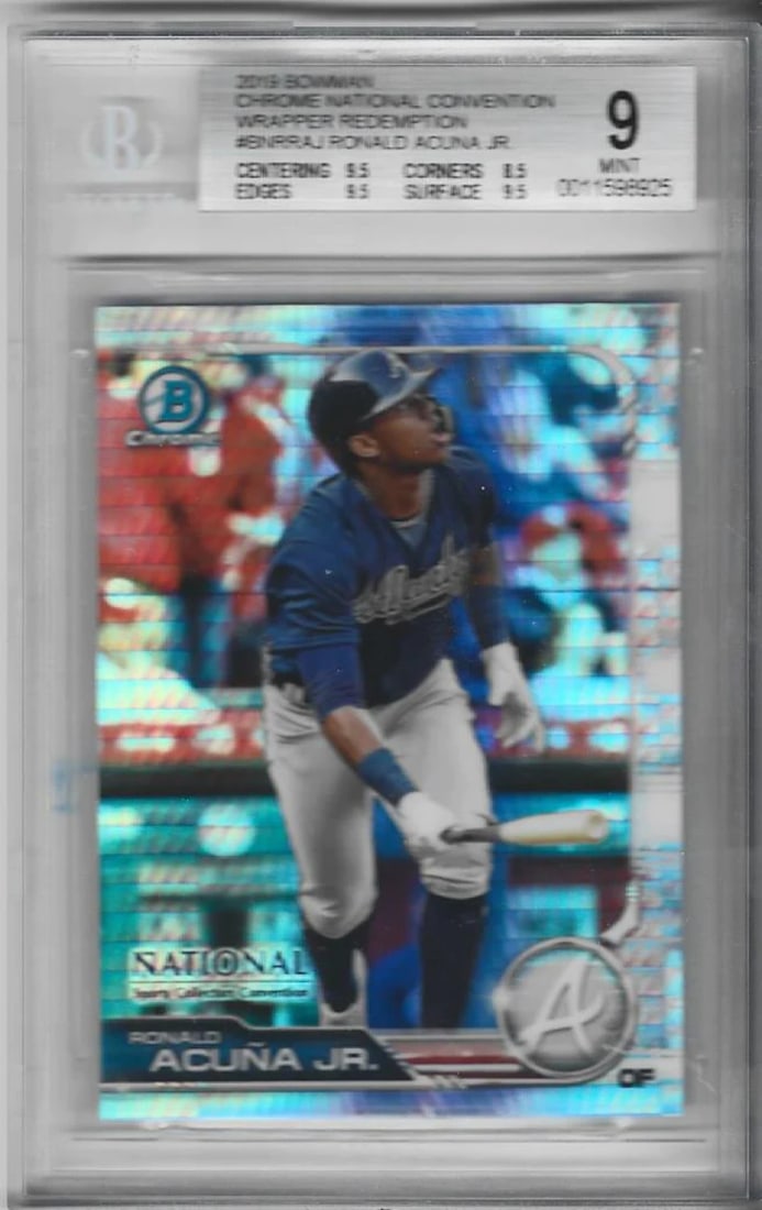 Ronald Acuna Jr 2019 Bowman Chrome National Convention Wrapper Redemption Card ( (1 of 2)