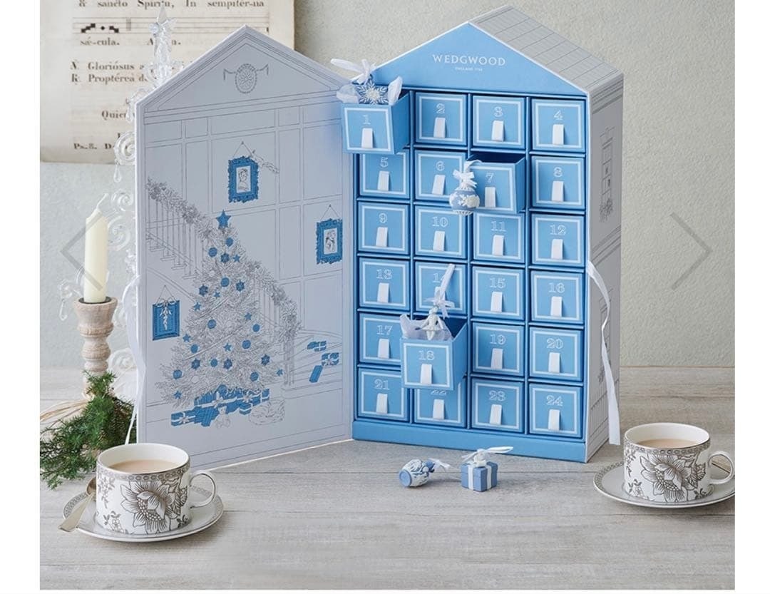 Collectible Christmas Edition Holiday Advent Wedgwood 2025 Limited: Collectible Christmas Edition Holiday Advent Wedgwood 2025 Limited Item Specifics: Brand: Wedgwood Type: Advent calendar Color: Blue White Country: Japan Style: House-shaped Quantity: 24 sections Them
