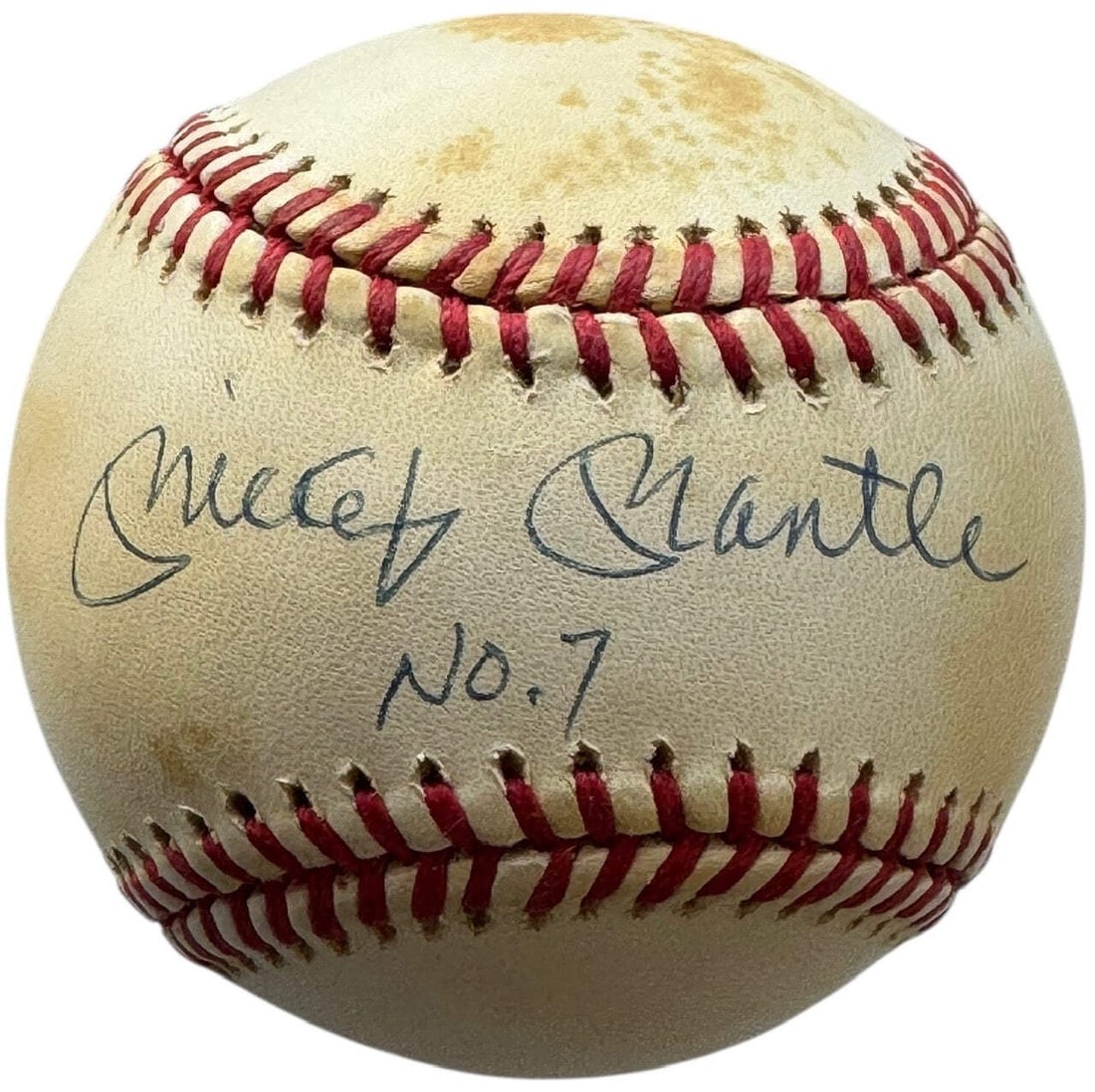 Mickey Mantle No.7 Autographed Official American League Baseball (UDA) (1 of 3)