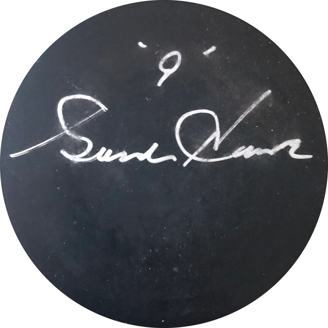 Gordie Howe Autographed West Palm Beach Blaze Puck (JSA) (1 of 2)