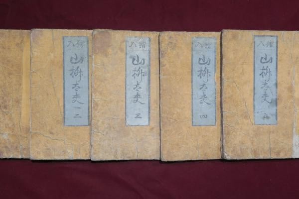 Hokusai Illustrated Book Dayu Sansho Katsushika Woodblock Complete 5 Vols (1 of 6)
