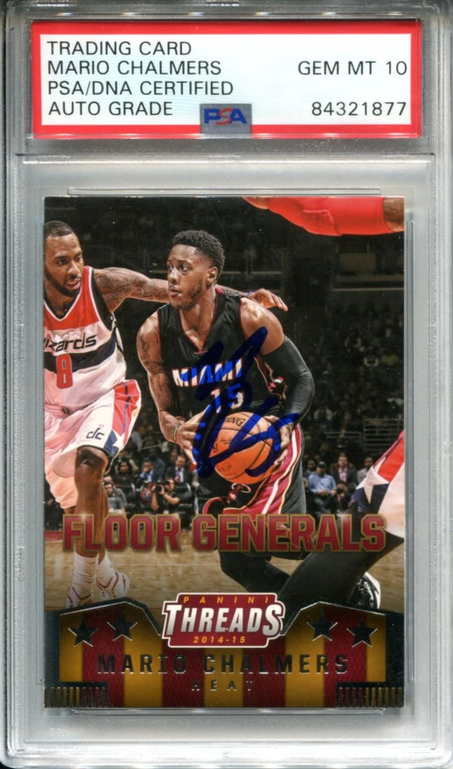 Mario Chalmers 2014-15 threads floor general card PSA (1 of 1)