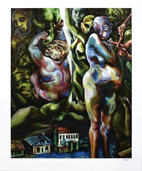 Chihu Onishi Japan Silkscreen "Annunciation B" Limited 80 Fuzzy House 2022 (1 of 1)