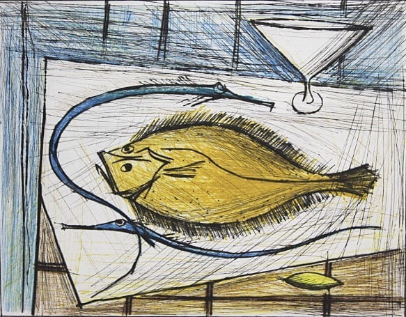 Buffet Bernard Sole Signed Etching Marked EA Framed Authentic Art - 2