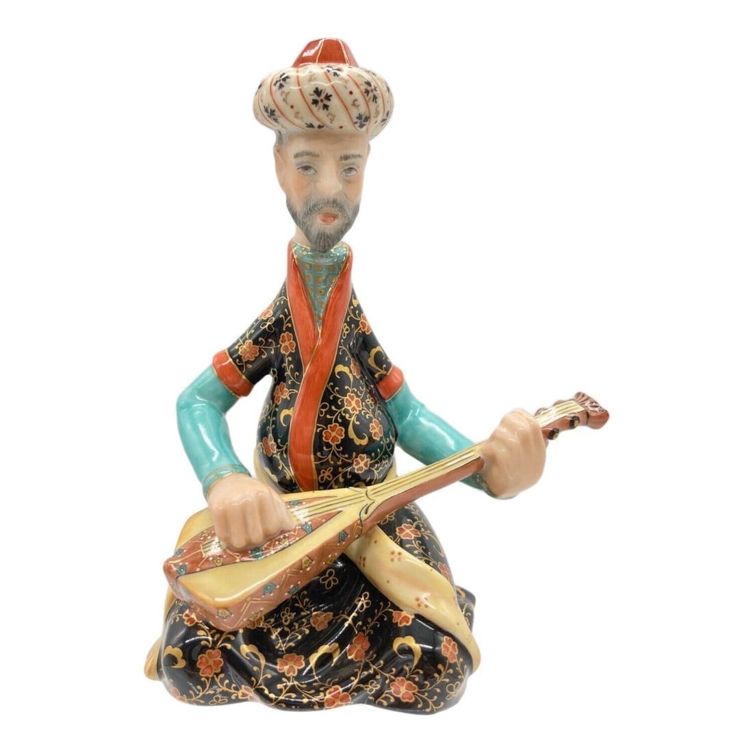 Herend Figurine Persian Musician Playing Mandolin Handpainted Porcelain (1 of 7)