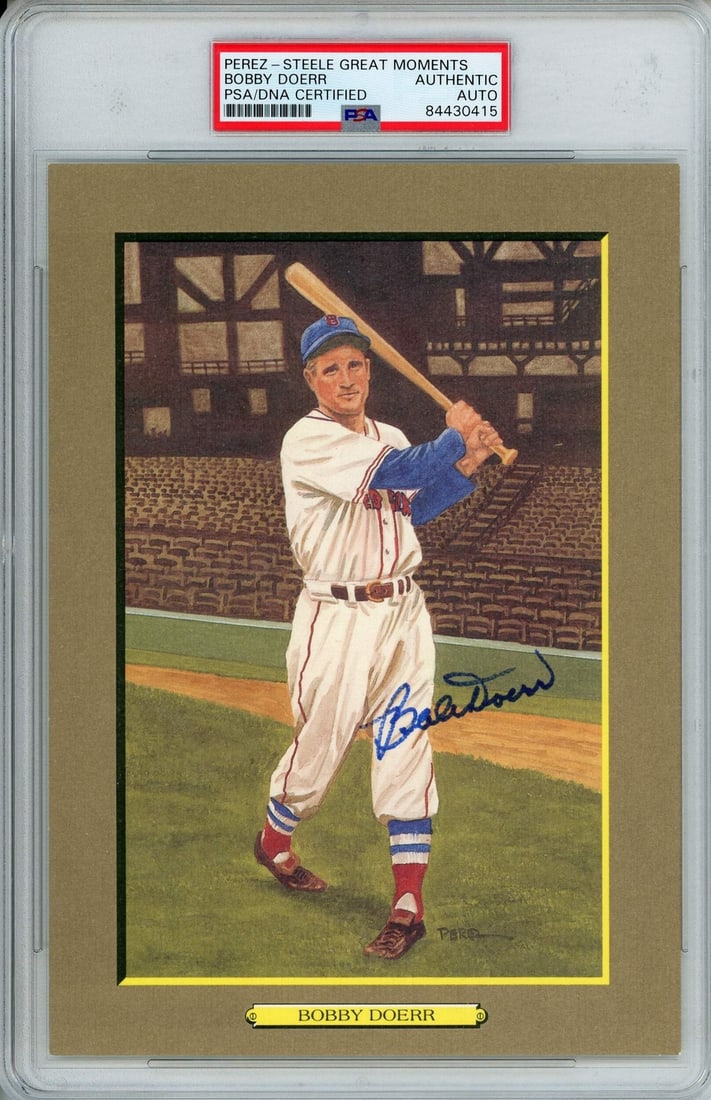Bobby Doerr Perez Steele Great Moments Autographed Post Card (PSA) (1 of 1)