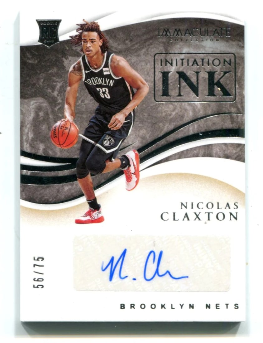 Nicolas Claxton 2019-20 Immaculate Collection Initiation Ink Auto/ 75 (1 of 2)