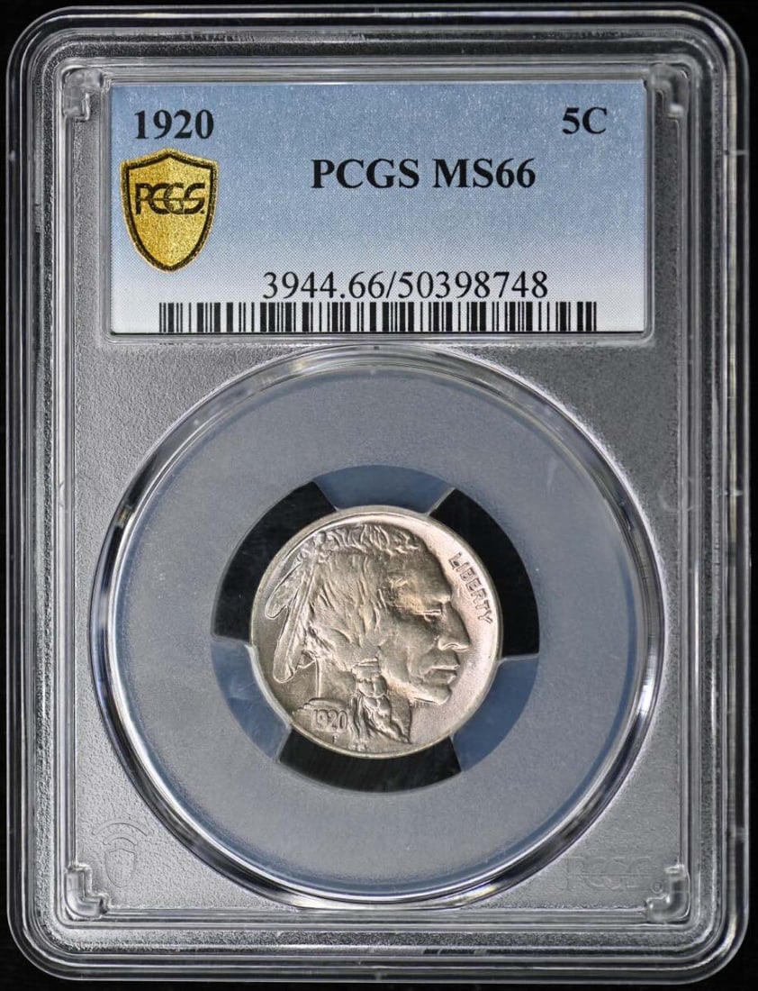 MS66 PCGS 5C Buffalo Nickel 1920 (1 of 5)
