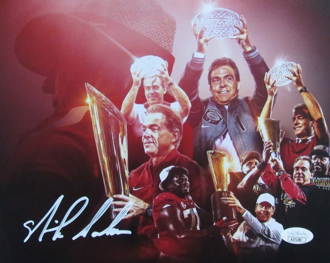 Nick Saban Signed/ Auto 8x10 Photo University of Alabama JSA 189356 (1 of 3)