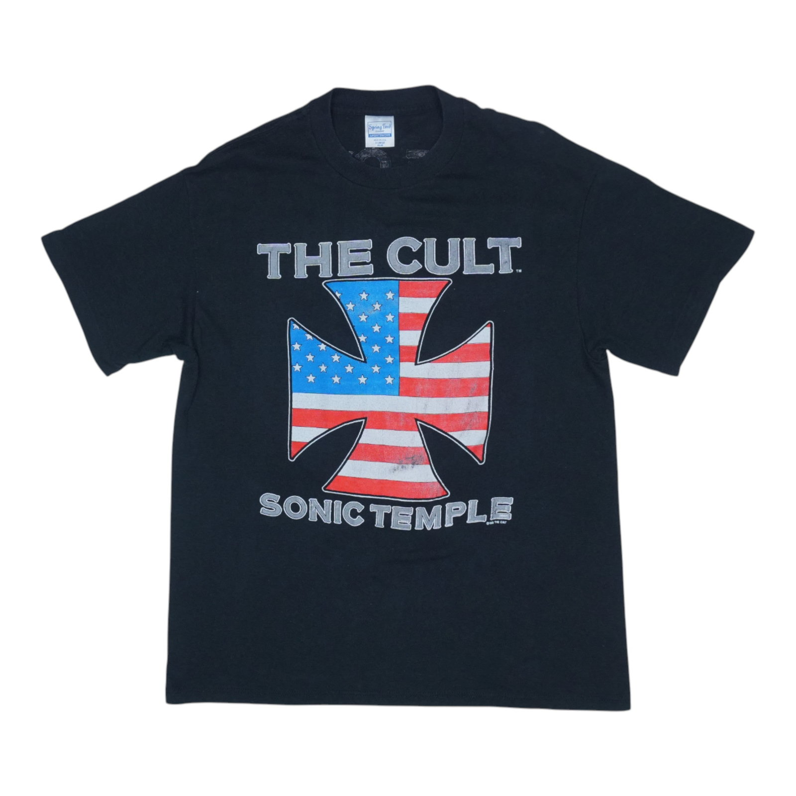 Cult Sonic Temple Tour Shirt: Cult Sonic Temple Tour Shirt Extra Large 1989 The Cult Sonic Temple Tour Shirt, featuring front and back graphics. This vintage tee boasts a classic design with a total pit-to-pit measurement of 21