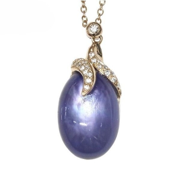 Rose Gold Italian 18k Pendant Shell Amethyst Diamond Necklace Moraglione: Rose Gold Italian 18k Pendant Shell Amethyst Diamond Necklace Moraglione Item Specifics: Pendant Shape: Egg Closure: Lobster Occasion: Anniversary Birthday Christening Christmas