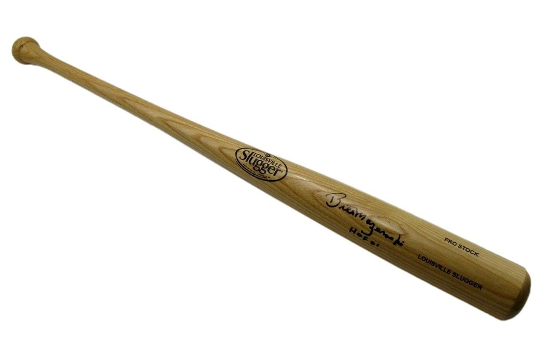 Bill Mazeroski HOF Signed/ Inscr Blonde Louisville Slugger Bat Pirates JSA 198369 (1 of 4)