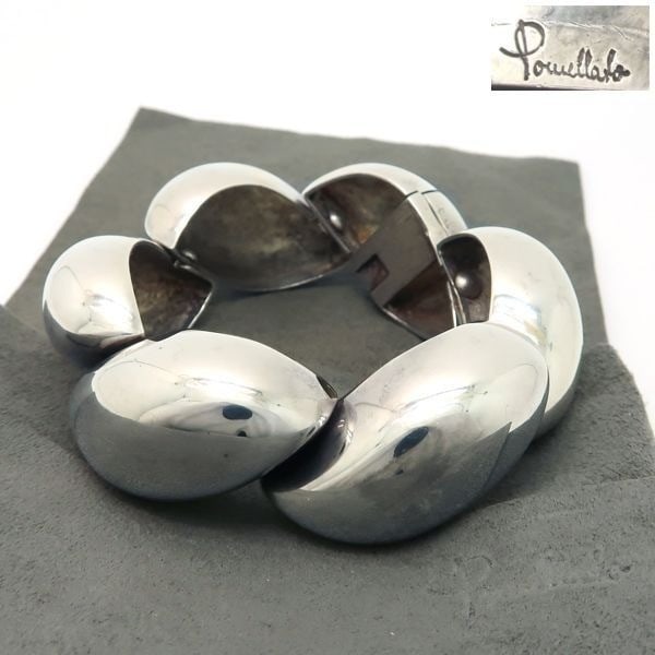 Silver 925 Pomellato Vintage Wide Wave Bangle 7in 18cm Sterling Chunky Bracelet: Silver 925 Pomellato Vintage Wide Wave Bangle 7in 18cm Sterling Chunky Bracelet Item Specifics: Shape: Wave Occasion: Anniversary Birthday Christmas Engagement Graduation Mother"s Day Valentine"s Day