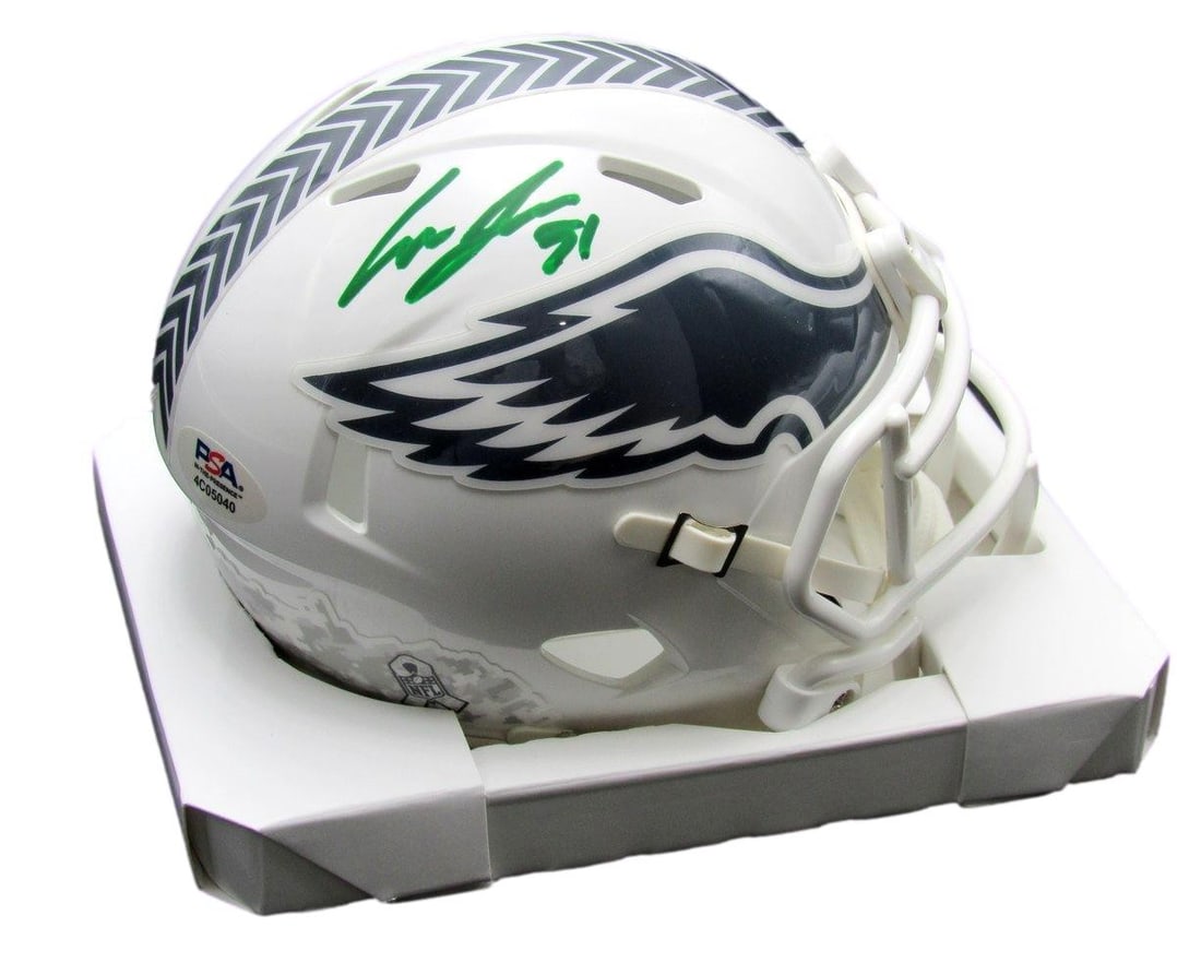 Cam Jurgens Signed Eagles 2024 Salute to Service Mini Helmet PSA/ DNA 193053: Cam Jurgens Signed Eagles 2024 Salute to Service Mini Helmet PSA/ DNA 193053 Item Specifics: Autograph Authentication: Fanatics Authentic Original/Reprint: Original Product: Helmet Sport: Football