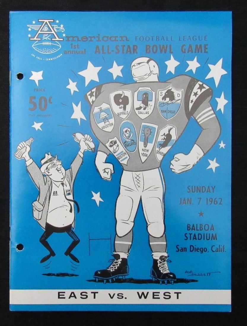 January 7, 1962 American Football League 1st All-Star Bowl Game Program 194647 (1 of 6)
