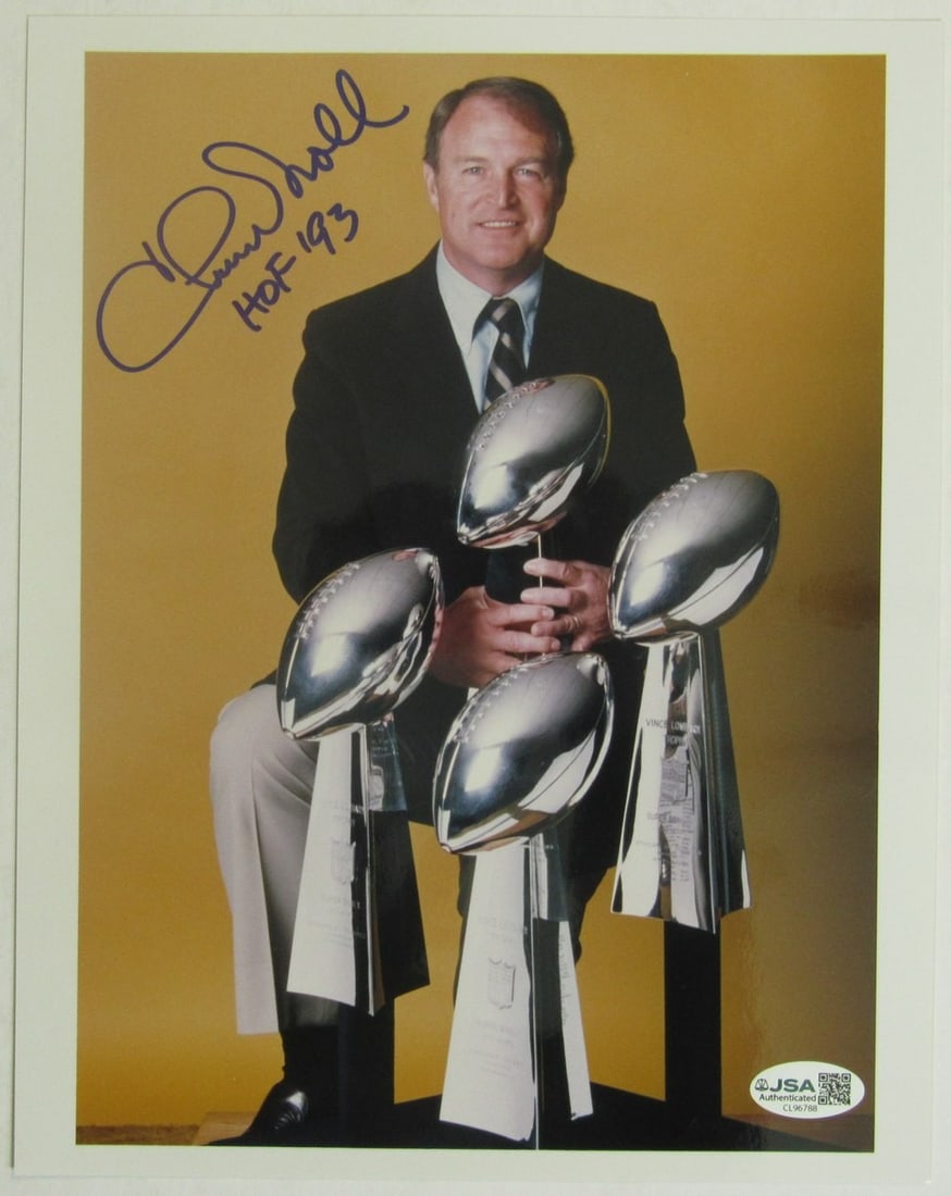 Chuck Noll Signed/ Inscribed "HOF '93" 8x10 Photo Pittsburgh Steelers JSA 208888 (1 of 4)