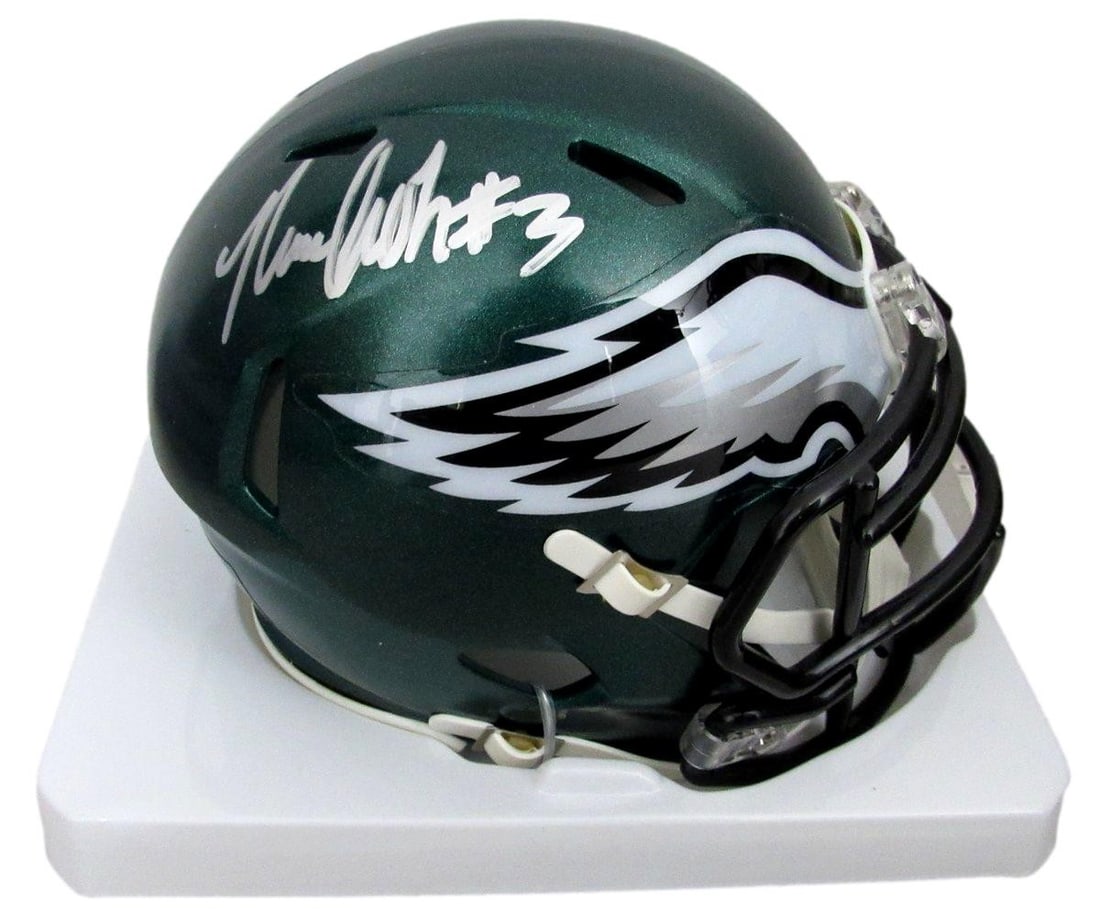 Signed Nolan Smith Football Eagles Helmet Mini Auto Speed JSA 193467 (1 of 6)