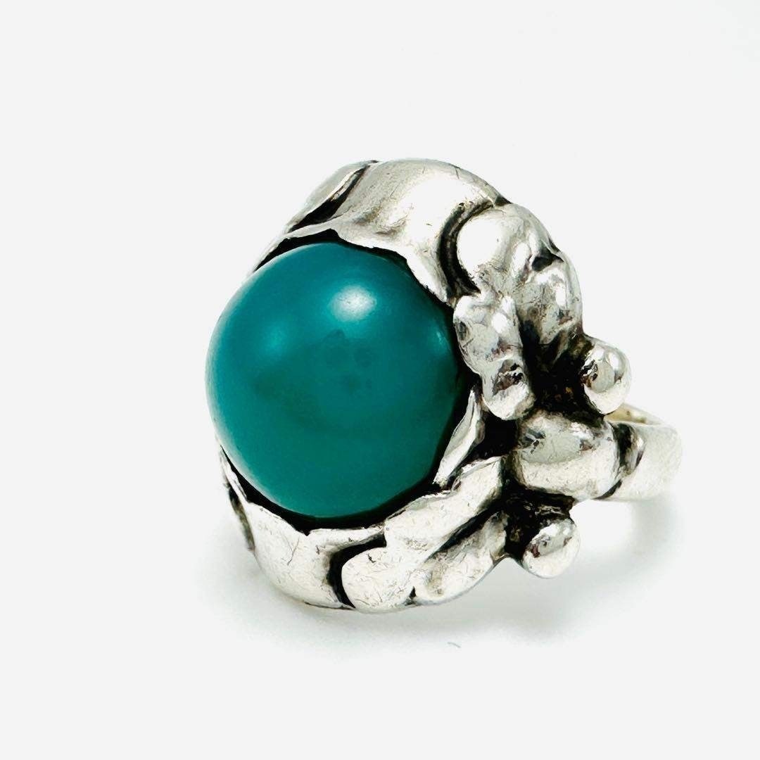 Georg Jensen No 11a Chrysoprase Ring US6 Sterling Silver Original Box (1 of 14)
