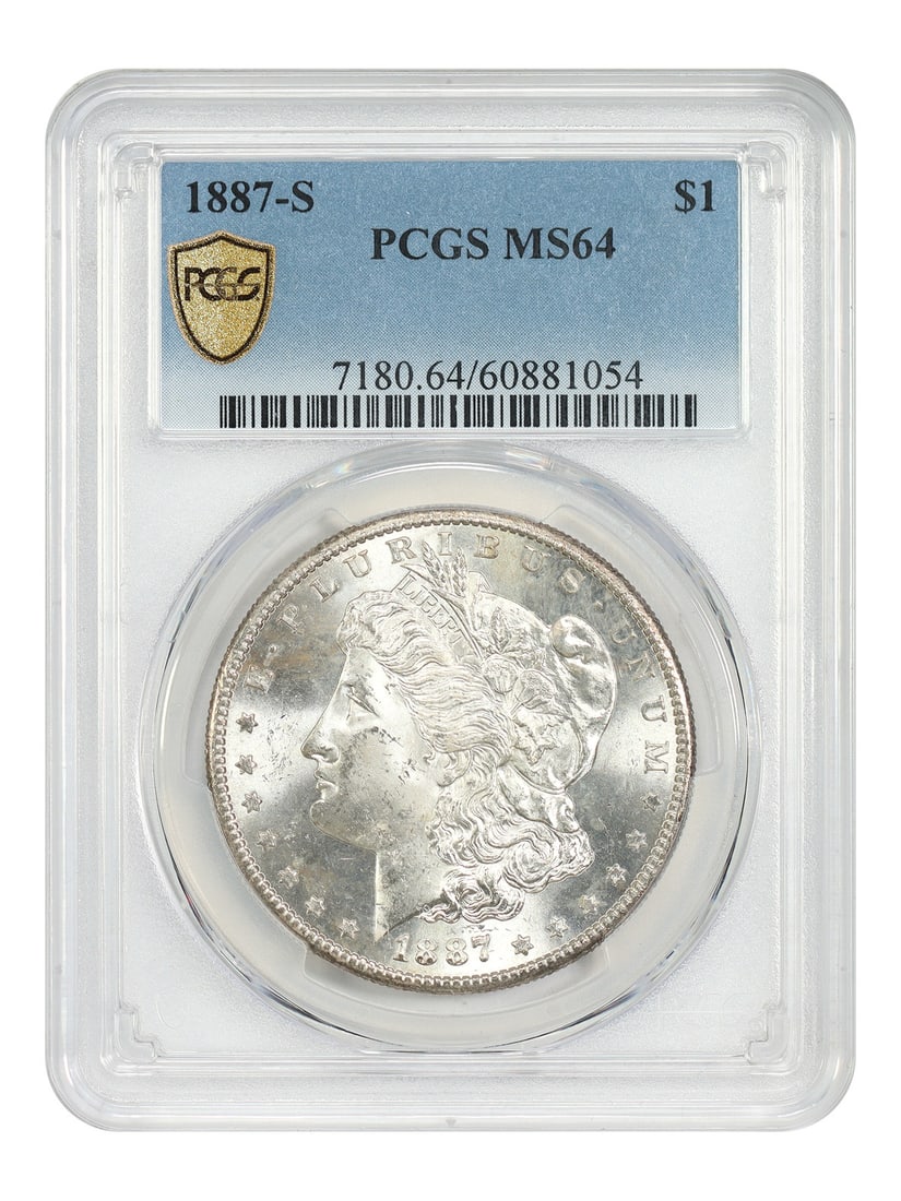 1887-S $1 PCGS MS64 - Morgan Dollar - Better S-Mint Morgan (1 of 4)