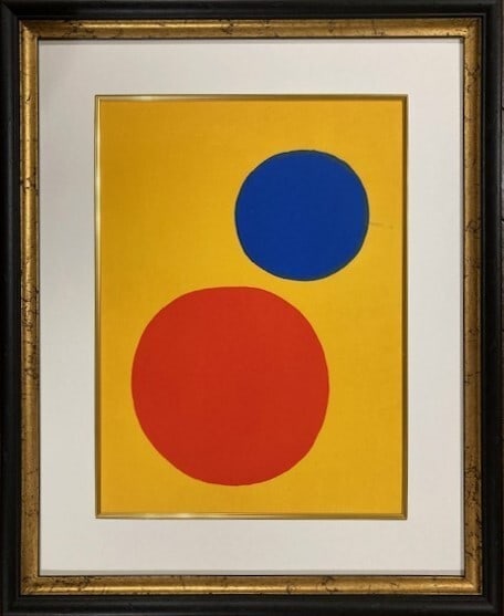 Alexander Calder Derriere le Miroir Lithograph Print Gold Framed (1 of 4)