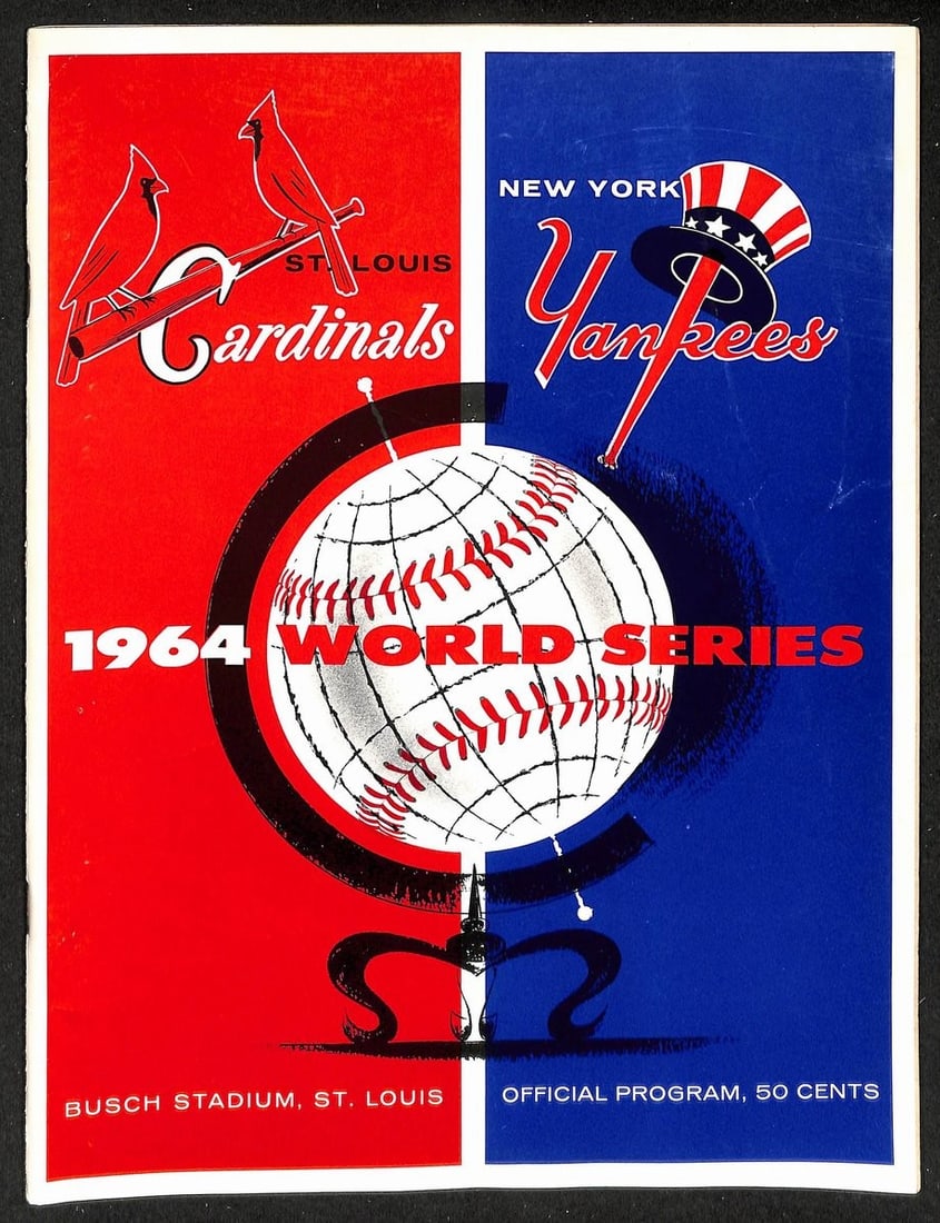 ST LOUIS CARDINALS VS NEW YORK YANKEES 1964 WORLD SERIES PROGRAM GAME 2 208714 (1 of 3)