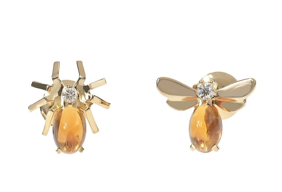 Chaumet Attrape Moi Bee Spider Citrine Diamond 18k Yellow Gold Stud Earrings Box: Chaumet Attrape Moi Bee Spider Citrine Diamond 18k Yellow Gold Stud Earrings Box Item Specifics: Number Of Diamonds: 2 Antique: No Shape: Bee Spider Occasion: Anniversary Birthday Christening