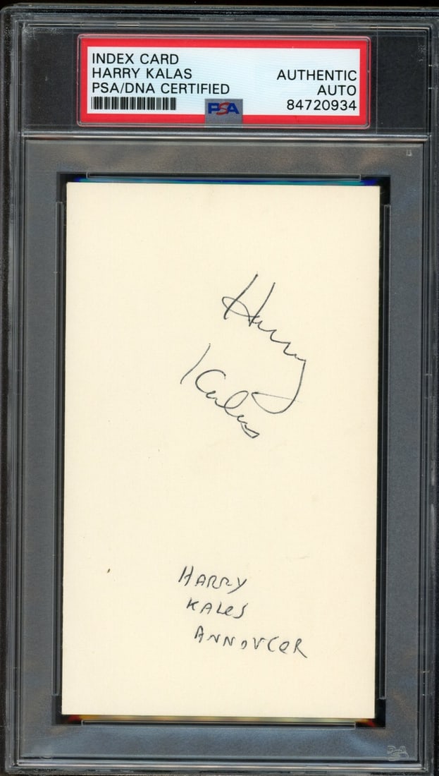 Kalas Harry HOF Autographed Card Phillies Index Philadelphia PSA/ DNA: Kalas Harry HOF Autographed Card Phillies Index Philadelphia PSA/ DNA Item Specifics: Sport: Baseball Product: Index Card Original/Reprint: Original Team: Philadelphia Phillies Autograph