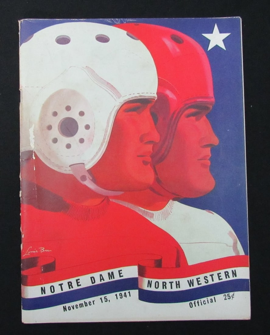 11/ 15/ 1941 Notre Dame vs. Northwestern Program 185920 (1 of 4)