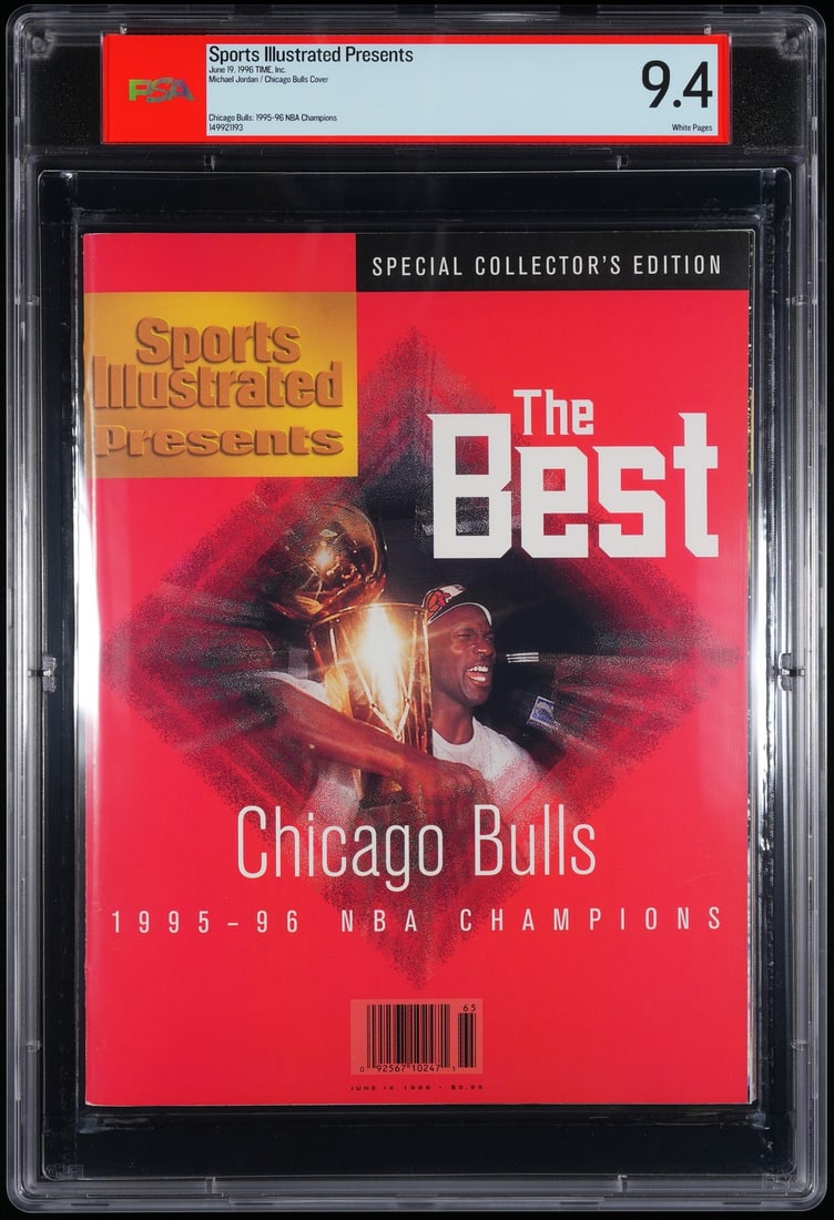 Michael Jordan HOF 1996 Sports Illustrated Magazine PSA 9.4 No Label (1 of 4)