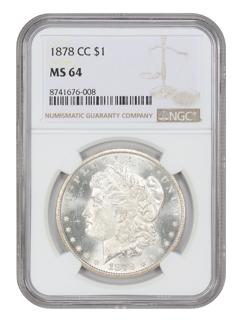 1878-CC $1 NGC MS64 - Morgan Dollar - First-Year CC Morgan (1 of 4)