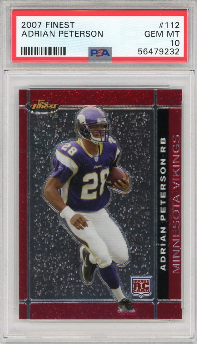 Peterson 2007 PSA Topps Rookie Card #112 Adrian (1 of 2)