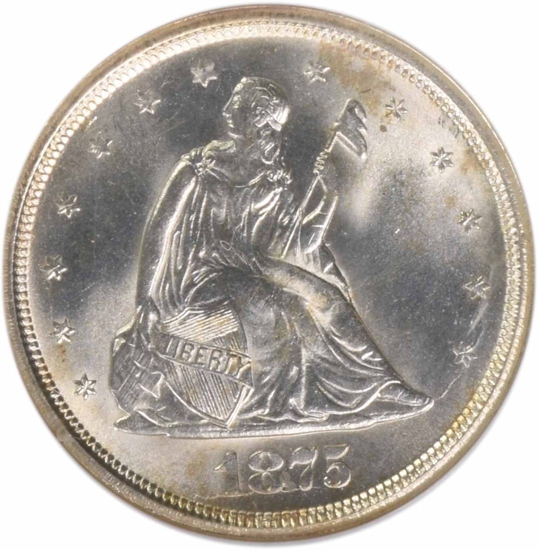 MS66 Twenty Cent Piece 1875-S - 2