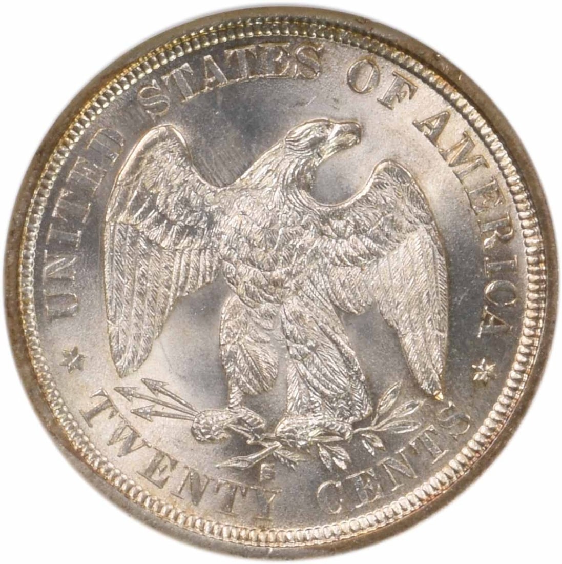 MS66 Twenty Cent Piece 1875-S - 3