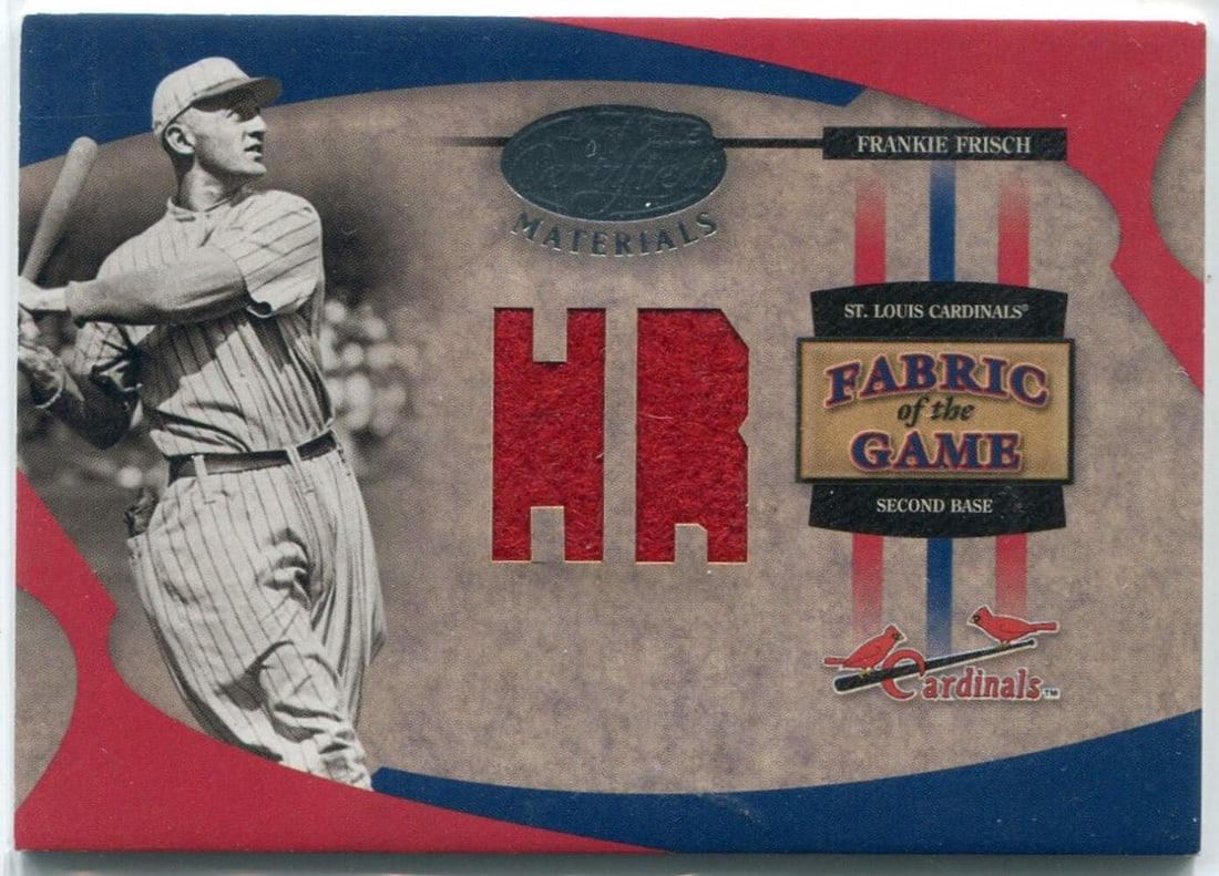 Fabric of game dual jersey card leaf certified 17/ 75 frankie firsch 2005: Fabric of game dual jersey card leaf certified 17/ 75 frankie firsch 2005 Certified as a Fabric Of The Game dual jersey card, this 2005 Leaf collectible features Frankie Firsch in the number 17/75.