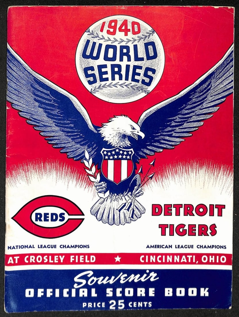 1940 World Series Program Detroit Tigers vs. Cincinnati Reds UNSCORED 208754 (1 of 5)