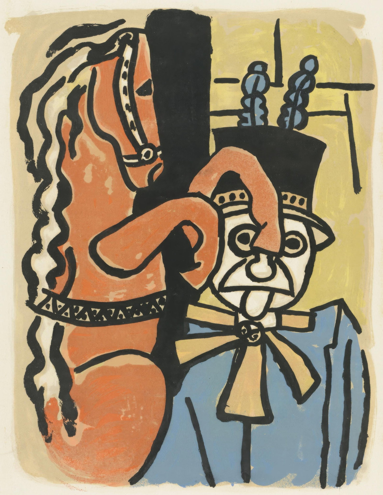 Fernand Leger, Untitled, from Circus, Lithograph, 1950 (1 of 7)