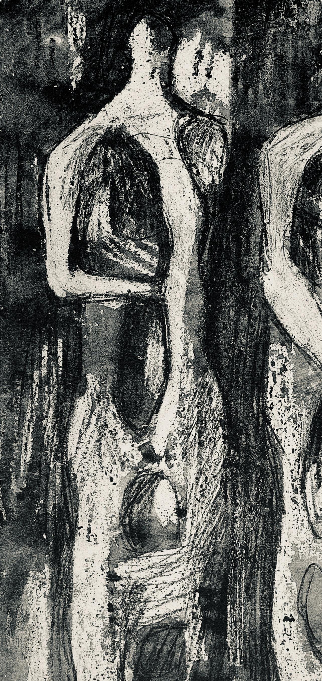 Two Standing Figures by Henry Moore Lithograph - 2
