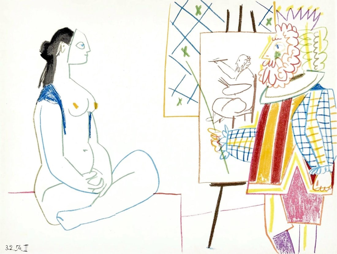 Pablo Picasso, Composition, La Comdie Humaine, Verve, Revue Artistique et Littraire, Lithograph: Pablo Picasso, Composition, La Comdie Humaine, Verve, Revue Artistique et Littraire, Lithograph Item Specifics: Paper Size: 10.25 x 14 inches. Inscription: Unsigned and unnumbered, as issued.