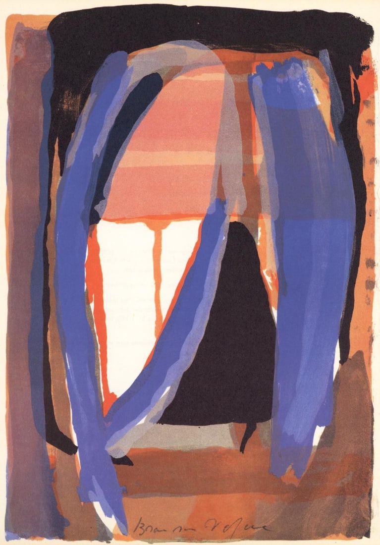 Geer Van Velde, Composition, Derrire le miroir, Lithograph: Geer Van Velde, Composition, Derrire le miroir, Lithograph Item Specifics: Paper size: 15 x 11 inches. Excellent condition. Inscription: Unsigned and unnumbered, as issued. Notes: From Derrire le