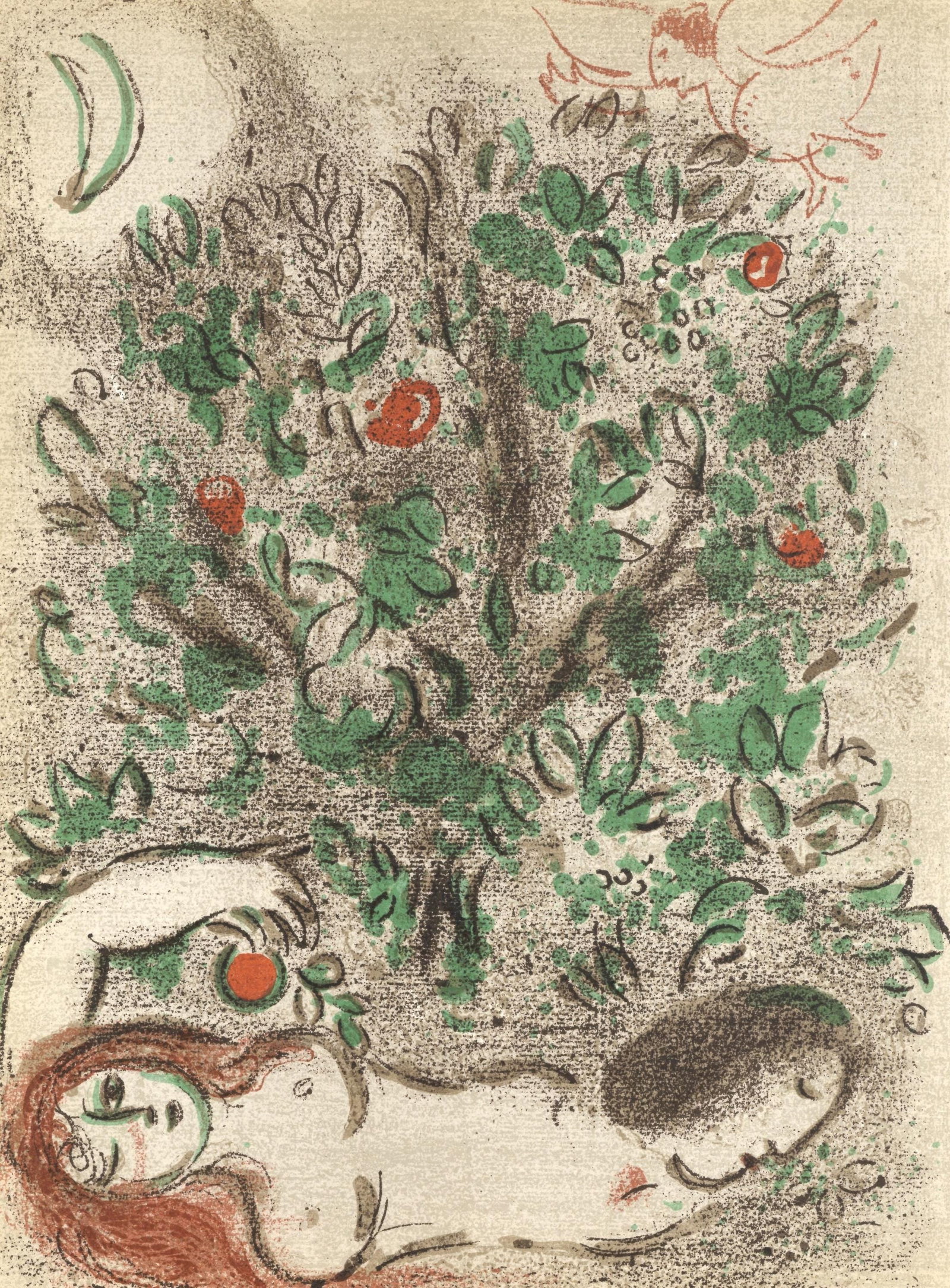 Chagall, Drawings for Bible, Lithograph, Paradise I, Revue Artistique et Verve, 1960 (1 of 8)
