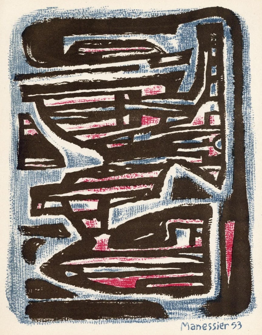 Alfred Manessier, Composition, XXe sicle, Lithograph (1 of 5)