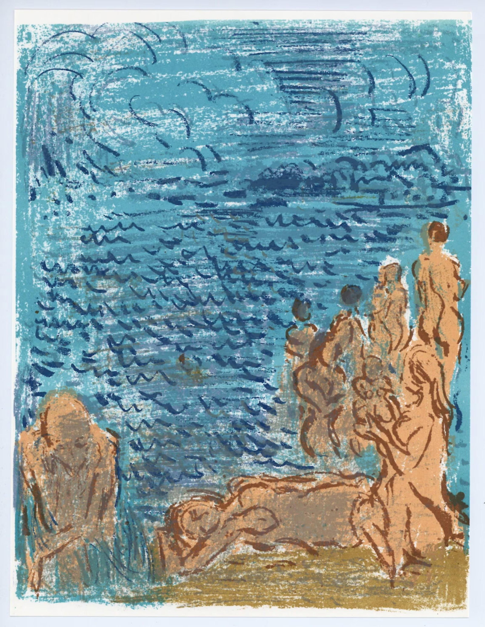 Andr Cottavoz, Composition, L'Odysse, Lithograph - 4