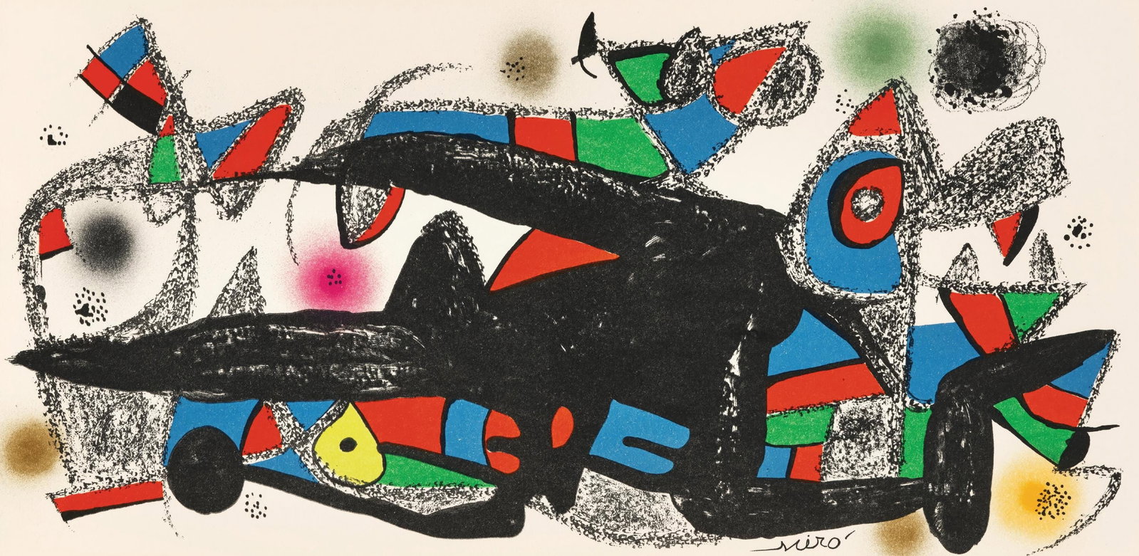 Sculptor Miro Denmark Lithograph 1974 (1 of 4)