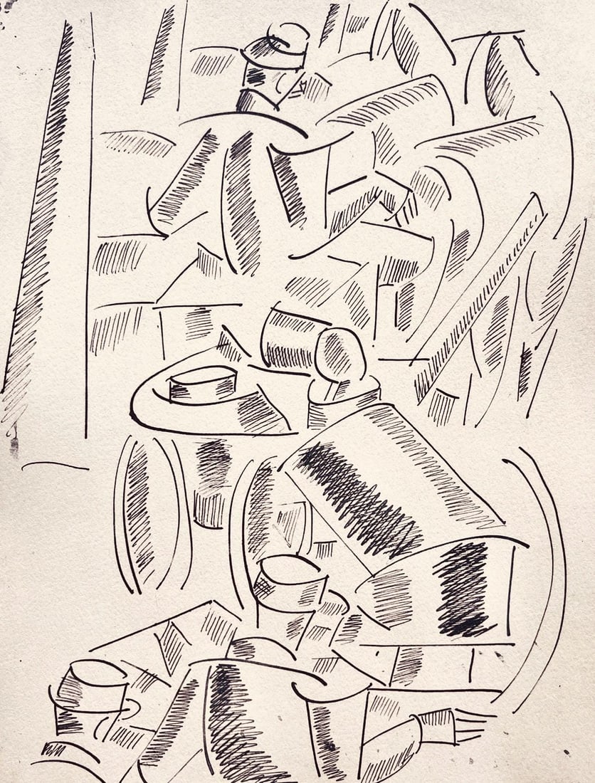 Fernand Lger, La cuisine roulante, Dessins de Guerre 1915-16, Lithograph: Fernand Lger, La cuisine roulante, Dessins de Guerre 1915-16, Lithograph Item Specifics: Paper Size: 10 x 7.75 inches. Inscription: Unsigned and unnumbered, as issued. Condition: Very good/excellent, 